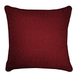 Victoria Classics Daphne Embroidered 20-Inch by 20-Inch Feather Down Fill Pillow, Burgundy
