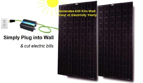 Ensupra ReadyMade Solar Energy Kit 550 Watt - Grid Tie Inverter with 360 Watt Solar Panel & Kill A Watt Power Meter. Do It Yourself (DIY) Solar