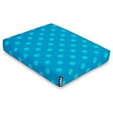 Laika Design Orthopedic and Antimicrobial Dog Bed, Turquois Blue Polka Dots, Medium