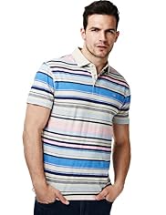 XXXL North Coast Pure Cotton Striped Polo Shirt
