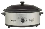Nesco 4816-25-30PR Professional 6-Quart Electric Roaster with Nonstick Cookwell, Stainless Steel