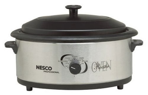 Nesco 4816 25 30PR Professional 6 Quart Electric Roaster with Nonstick Cookwell Stainless Steel