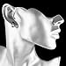 Charisma 1 Pair Mens Stainless Steel Sword Cross Stud Earrings Screw on Back Earrings