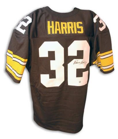 Autographed Franco Harris Pittsburgh Steelers Black Throwback Jersey