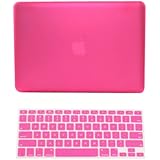TopCase 2 in 1 Retina 13-Inch Rubberized Hard Case Cover for Apple MacBook Pro 13.3" with Retina Display Model: A1425 and A1502 (NEWEST VERSION 2013) and Matching Color Keyboard Cover + TOPCASE Mouse Pad (Macbook Pro 13" Retina Display A1425 and A1502, HOT PINK)