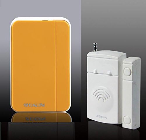Home Security Door/windows Magnetic Sensor Alarm Entry Alert Chime with Wireless Receiver (Yellow)