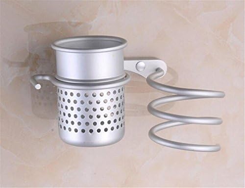 Wall Mount Hair Dryer Holder Rack Hair Drier Comb Flat Iron Storage Organizer