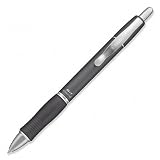 Gel Pen,w/Rubber Grip,Fine Point,Charcoal Barrel,Black Ink