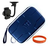 Garmin nüvi GPS 4.3-Inch Portable GPS Navigator **Blue** Hard Shell Cube Garmin Carrying Case For Models: NUVI 200 205 250 255 260 265 270 275 465 200w 205w 250w 255w 260w 265w 265wt 265t 275t + Garmin GPS Car Mount GPS Holder!!!