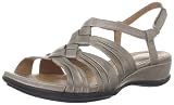 Clarks Women's Tiffany Molly Slingback Sandal,Platinum Platine,9.5 XW US