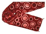 PlanetScarf's Red Circles Scarf in Burnout Velvet. Finished with Charms.