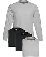 Hanes Men's 4 Pack Long Sleeve Comfortsoft T-Shirt