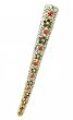 Hair Clip - H75 - Banana Style Encrusted in Swarovski (tm) Crystal Stones ~ Olivine & Topaz (Green and Gold) (ap)