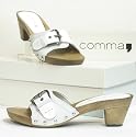 Aktuelle TREND Comma Leder Pantolette weiß