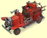 Red fire engine small, 21x11x10 cm Blechminiatur