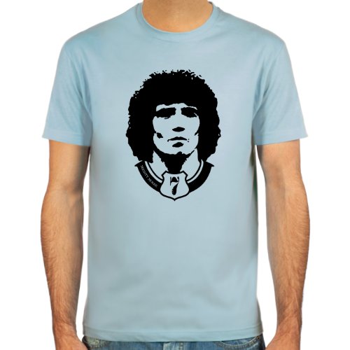 T-Shirt Kevin Keegan ::: Farbauswahl: skyblue, sand, weiß oder deepred ::: Größen: S-XXL ::: Fußball-Kult