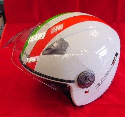 DUCHINNI D505 OPEN FACE MOTORCYCLE HELMET, X-SMALL, SILVER