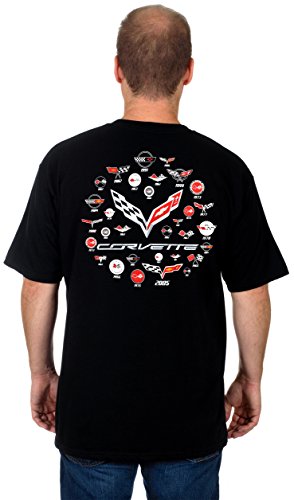 Men's Chevy Corvette Emblem History Collage T-Shirt