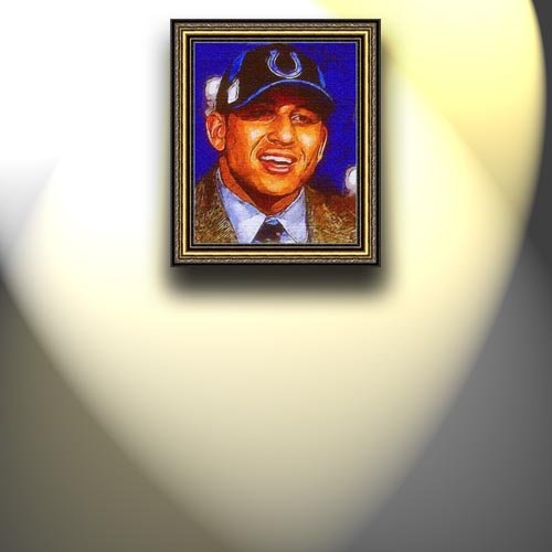 Completely Handpainted American Football Sport Painting, Custom Order FL3357, Oil on Canvas, with Option to Paint Jerry, Brett & Co. from Any Other Favorite Photograph or Picture, Unframed, Size 19'' x 24