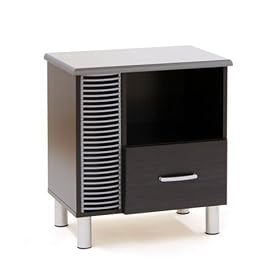 South Shore Furniture, Cosmos Collection, Night table, Black Onyx and Charcoal
