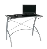 OSP Designs Reversible Top Green / Black Computer Desks With Silver Frame RT25GB