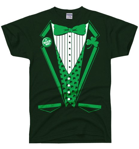 DirtyRagz Men's Beer Me Irish Ireland Funny Tuxedo Tux T Shirt