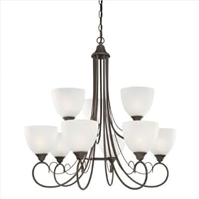 Somerset Chandelier in Painted Bronze by Thomas Lighting