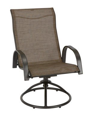 Set of 4: Living Accents Metropolitan Outdoor Swivel Rocker Patio Chair - Fade & Stretch Resistant Woven Fabric