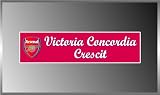 Arsenal Football Club Premier League Soccer Victory Through Harmony Vinyl Decal Bumper Sticker 3" X 8"