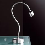 LED Tischleuchte “LETO” Aluminium Chrom höhenverstellbar 1flg.