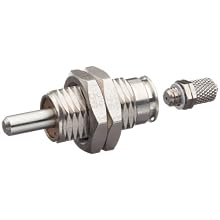SMC CJP Series Nickel Plated Brass Pin Air Cylinder with Threaded Rod, Compact, Single Acting, Panel Mounting, Not Switch Ready, No Cushion