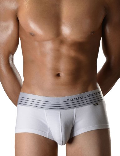 DP Mens underwear low rise sexy trunk boxer brief white 8125