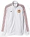 adidas Men's Manchester United Track Top Soccer Jacket (Small) White