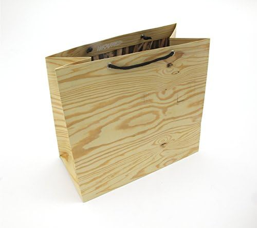 Wrapped Bacon Photorealistic Plywood Print Gift Bag, 8 by 4 by 9.5-Inch