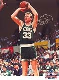 Larry Bird Autographed/Hand Signed Boston Celtics 16x20 Photo (Green Jersey, Shooting)
