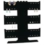 24 Pair Earring Necklace Bracelet T-Bar Black Display