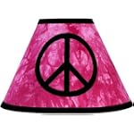 Pink Groovy Peace Sign Tie Dye Lamp Shade by JoJo Designs