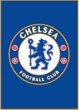 Chelsea FC Football Crest Navy Blue Rug OFFICIAL