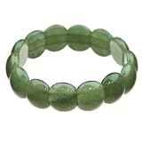 Green Jade Bead Bracelet on an Elastic Cord