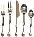 Decorative Stainless Steel Flateware 5pc Place Setting