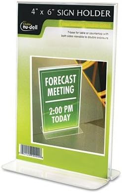 Clear Plastic Sign Holder, Free-Standing [Set of 2]