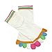 Wrapables Colorful Five Toe Socks Set of 5, Grey/Purple/White/Blue/Green