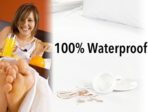100% Waterproof Mattress Protector From Sleepology - King Size - Protect Your Family and Your Mattress From Bedbugs, Dust Mites, Bacteria, Spills and Stains Premium Hypoallergenic - Vinyl Free - Breathable - Ez Fit - 25 Year Warranty