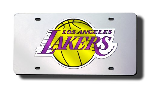 Los Angeles Lakers License Plate Cover (Silver)