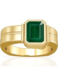 14K Yellow Gold Emerald Cut Emerald Solitaire Ring