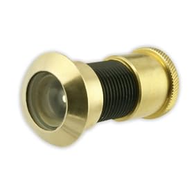 EXTRA-LARGE Brass Door Viewer - 220-Degree Fish-Eye View