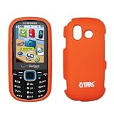 EMPIRE Orange Rubberized Snap-On Cover Case for Samsung Intensity U450