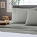 Amazon Brand – Pinzon 400-Thread-Count Hemstitch Egyptian Cotton Sheet Set - Queen, Sage