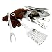 Strathwood 8-Piece Stainless Steel BBQ Tool Set with Leather Gloves