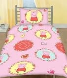 Enlarge toy image: Peppa Pig Spiral Duvet Cover Set, Multi, Single -  preschool activity for young kids